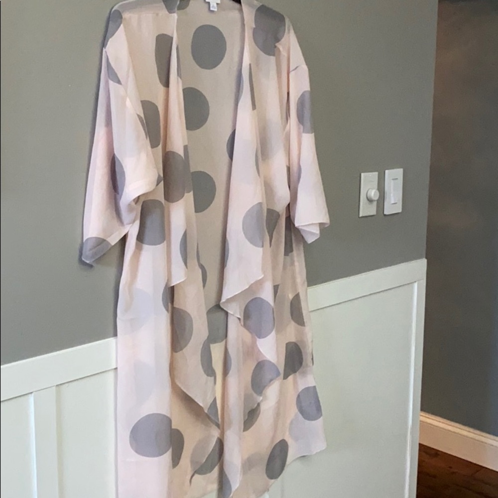 Large pink and grey dots Shirley LuLaRoe